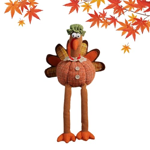 Riaisttd Cute Turkey Decoration, Soft Plush Turkey, Kids Turkey Plush, Cartoon Turkey Plush, Thanksgiving Plush Toys, Sofa Cushion Plush Toy 9.84x7.87x5.12 inches for Sofa Cushion Kids Room Home von Riaisttd