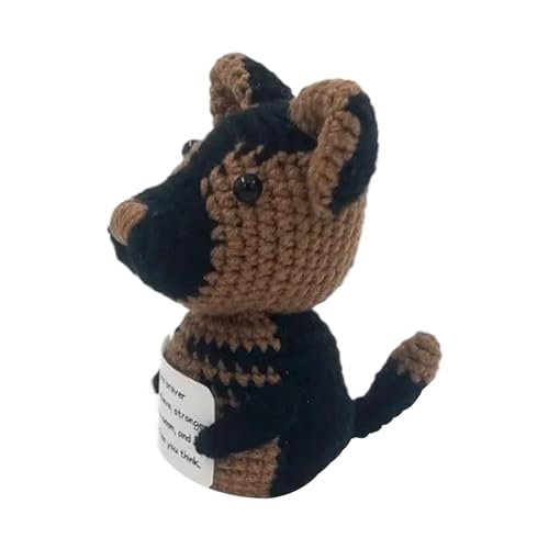 Riaisttd Emotional Support Crochet, Cute Knitted Dog Toys, Positive Crochet Animals Plushes, 4.72x2.95 inches Emotional Supports for Chinese New Year, Valentines Day von Riaisttd