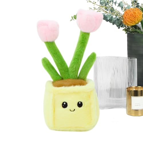 Riaisttd Flower Pot Plush, Soft Simulation Potted Plants, Flower Doll Toy, Multi-Functional Stuffed Animal Pot for Home Decoration, Gift for Friends and Families von Riaisttd