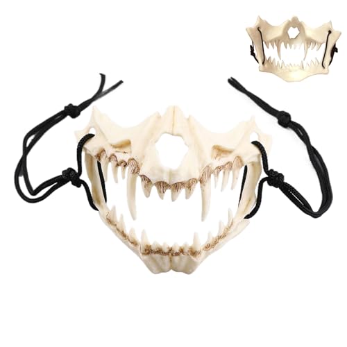 Riaisttd Halbgesicht Totenkopf Maskerade - Halloween Deko Knochen Kostüm Horror Maskerade,Furchterregende Cosplay Zubehör Für Feiertage Rollenspiel - Für Karneval Feiern und Veranstaltungen Riaisttd Halbgesicht Totenkopf Maskerade - Halloween Deko Knochen Kostüm Horror Maskerade,Furchterregende Cosplay Zubehör Für Feiertage Rollenspiel - Für Karneval Feiern und Veranstaltungen von Riaisttd