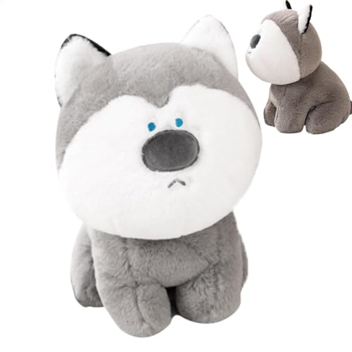 Riaisttd Husky Plush Toy Stuffed Animal Cartoon Puppy 11 inch Multipurpose Plushie for Kids, Bedroom, Living Room, Sofa Decoration, and Playtime with Soft Plush Sofa, and Playtime Fun Accessory von Riaisttd