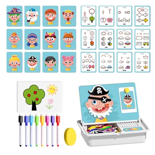 Riaisttd Magnetisches Gesichtspuzzle Verkleiden Reisespiel | Vorschulspielzeug Gesichtspuzzle Zeichenbrett | Sensorik Feinmotorik Mint Lernaktivität Für Kinder 3-6 Jahre | Für Geburtstag Schule Riaisttd Magnetisches Gesichtspuzzle Verkleiden Reisespiel | Vorschulspielzeug Gesichtspuzzle Zeichenbrett | Sensorik Feinmotorik Mint Lernaktivität Für Kinder 3-6 Jahre | Für Geburtstag Schule von Riaisttd