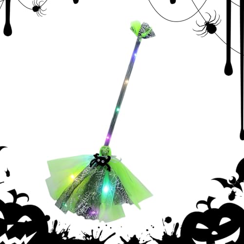 Riaisttd Masquerade Cosplay Accessories, Halloween Party Decorations, Enchanted Witch Props, Halloween Cosplay Broom 65x25x40cm/25.59x9.84x15.75 inches for Masquerade Cosplay Dress up Halloween Party von Riaisttd