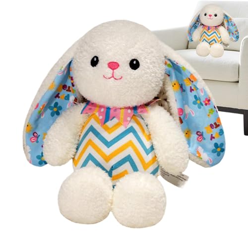 Riaisttd Rabbit Plush Toys, Bunny Plush Huggable Stuffed Animals, Comfortable Easter Décor, Cute Hugging Plushies 11.81x7.87 inches for Living Room and Bedroom Decoration von Riaisttd