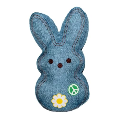 Riaisttd Rabbit Stuffed Animal, Denim Fabric Bunny Plushed Toy, Cuddly Animal Fun for Home Decoration, 9.84x3.94x1.97 inches Huggable Plush Stuffed Kids Toys Girls von Riaisttd