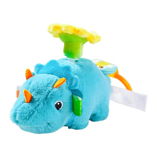 Riaisttd Rotatable Pull Rope Soft Doll, Cute Stuffed Animal for Boys and Girls, Small Plush Turtle Dinosaur Pendant, Interactive Pull Rope Plushies Doll, Adorable Stuffed Toy for Kids von Riaisttd