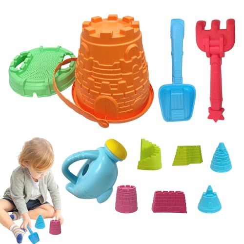 Riaisttd Sand Toys, 11X Toddler Sandbox Toys for Outdoor 8.27x8.66x9.06 inches, Sand Construction Tool, Interactive Castle Building Kit, Kids Beach Set Outdoor Beach Play von Riaisttd