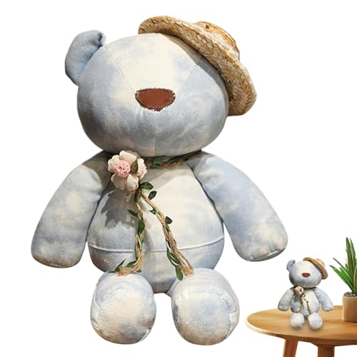 Riaisttd Soft Bear Animal Plushie, Comfort Bear Toy for Kids, Stuffed Animal Pillow, Cute Bear Plush Toy, Kids Animal Stuffed Doll, Multifunctional Plush Bear 14.96x7.09 Inches for Kids von Riaisttd