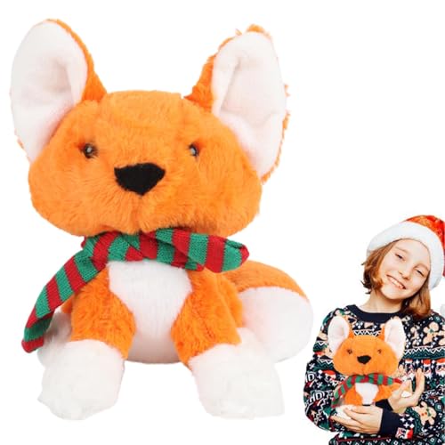 Riaisttd Soft Plush Fox Doll, Cute Fox Toy for Kids, Stuffed Animal Fox Figurine, Plush Animal with Scarf, Decorative Fox Plush Doll, Collectible Fox Plush, Plush Fox 6.3x6.3x9.84 inches for Bedroom von Riaisttd