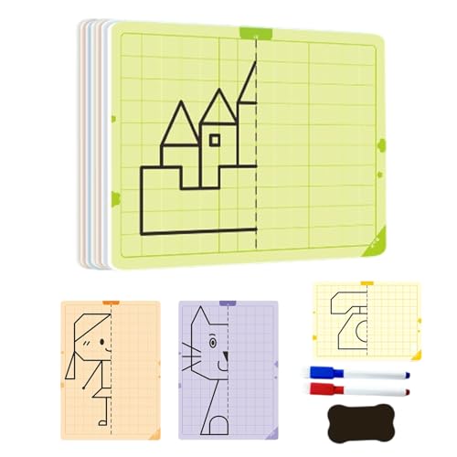 Riaisttd Symmetry Drawing Board, Erasable Educational Toy, Creative Training Tool for Kids, 5.51x3.94 Inches, Concentration Skill Builder, for Boys, Girls, Children Learning and Play Riaisttd Symmetry Drawing Board, Erasable Educational Toy, Creative Training Tool for Kids, 5.51x3.94 Inches, Concentration Skill Builder, for Boys, Girls, Children Learning and Play von Riaisttd