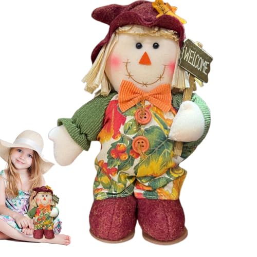 Riaisttd Tabletop Scarecrow Plush Doll, Cartoon Welcome Decor, Soft Cotton Stuffed Pillow, Foam Particle Filling, Cute Bedroom Ornament, Sofa Children’s Room Decoration, 26 Inches von Riaisttd