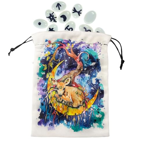 Riaisttd Tarot Beutel | Schnürbeutel aus Samt für Würfel,Doppelseitig Bedruckt Aufbewahrung für Transport Reisen Camping Garten Küche Wohnheim Klassenraum Büro Schrank Riaisttd Tarot Beutel | Schnürbeutel aus Samt für Würfel,Doppelseitig Bedruckt Aufbewahrung für Transport Reisen Camping Garten Küche Wohnheim Klassenraum Büro Schrank von Riaisttd