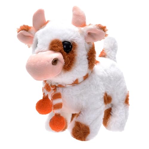 Riaisttd Toy Cows, Cute Animal Plush Electronic Cow, Cute Electronic Cow Toy, Plush Toy Cattle with Sounds, Battery Operated Educational Toy for Kids Boys and Girls, Interactive Learning Toy von Riaisttd