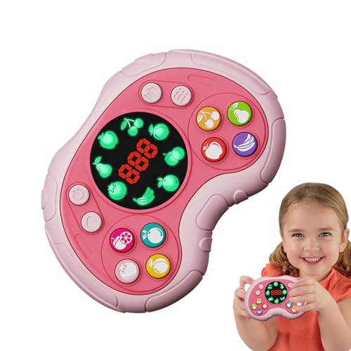 Schnelles Push-Spiel, passende Handheld-Spielkonsole, Obst passendes schnelles Push-Spiel, Handkonsole für Kinder, LED-Bildschirm, sensorische Lernaktivitäten, Multiplayer-Bubble-Spiel für und von Riaisttd