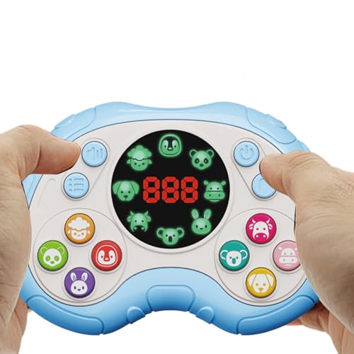 Schnelles Push-Spiel, passende Handheld-Spielkonsole, Obst passendes schnelles Push-Spiel, Handkonsole für Kinder, LED-Bildschirm, sensorische Lernaktivitäten, Multiplayer-Bubble-Spiel für und von Riaisttd