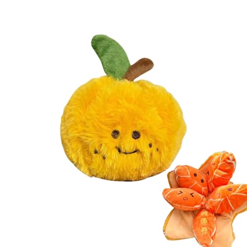 Stuffed Orange Toy, Peelable Tangerine Stress Relief Stuff, Cute Fruit Plush Doll, Soft Stuffed Toy 10cm/3.94 inches for Kids' Birthdays and Home Decoration von Riaisttd