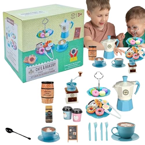 Tea Set for Toddler, Pretend Girls Tea Time Set, Princess Tea Time Play Set, Toddler Pretend Play Tea Set, Play Tea Set for Boys and Girls, Toddler Tea Toys 8.66x5.91x3.15 inches von Riaisttd