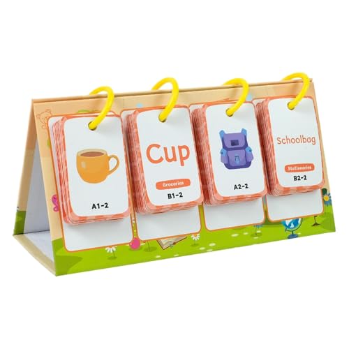 Toddler Flash Cards, 96-Piece Educational Word Builder Game, Sensory Learning Activity Set, 2.48x1.57 inches, Perfect for Homeschool, Kindergarten, Classroom Teaching von Riaisttd