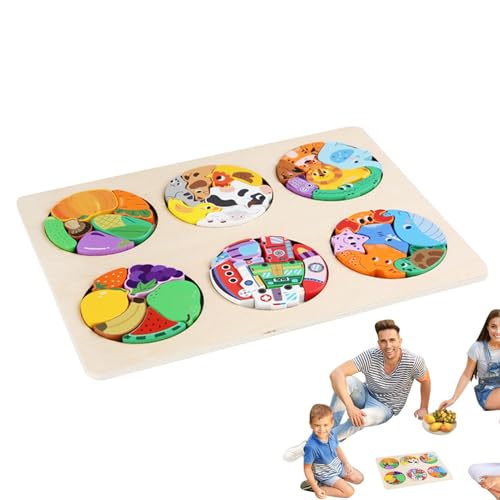 Wooden Puzzles, Transport Themed Building Block Set, Colorful Educational Brain Teaser Boards, 30x22.5x0.8cm/29.5x26x0.8cm Preschool Learning Game for Boys and Girls von Riaisttd