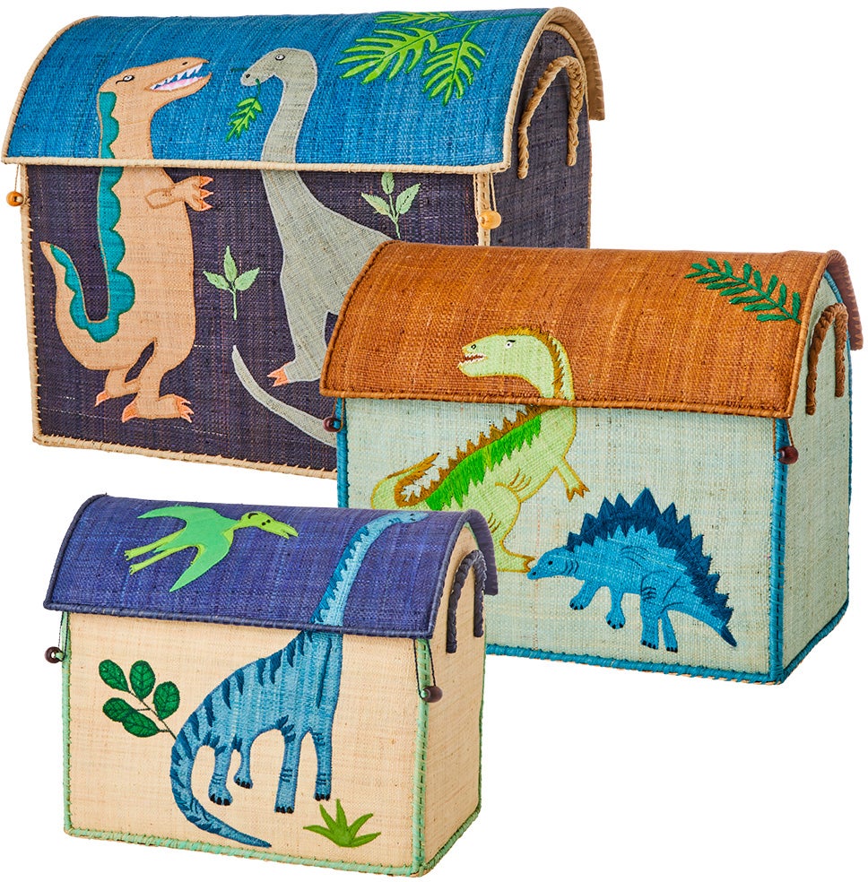 Rice Aufbewahrungskorb Dinosaurier 3-in-1, Multi von Rice