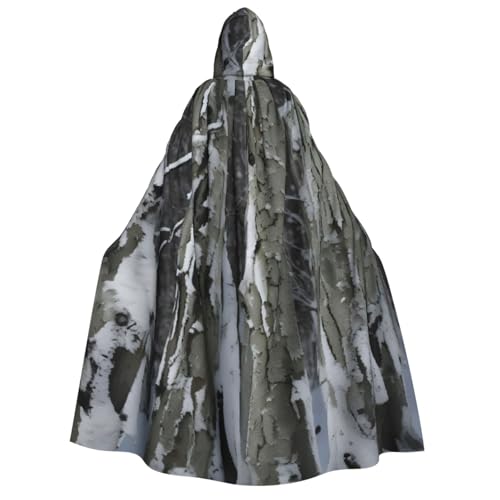 Rich&Rabbit Cold Tree Camouflage-Aufdruck, Erwachsenen-Umhang mit Kapuze, Halloween, Weihnachten, Umhang, Robe, Party, Cosplay-Kostüme von Rich&Rabbit