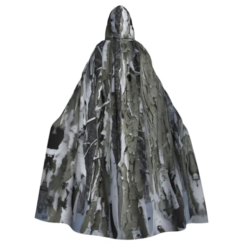 Rich&Rabbit Cold Tree Camouflage-Aufdruck, Erwachsenen-Umhang mit Kapuze, Halloween, Weihnachten, Umhang, Robe, Party, Cosplay-Kostüme von Rich&Rabbit