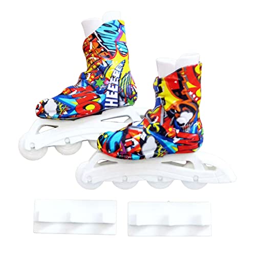 Richolyn Rollschuhe für die Finger | Fingerboard Rollschuhe für Finger | Coole -Skateboardschuhe für Finger Breakdance Training Requisiten Home Schlüsselanhänger Dekoration für Kinder von Richolyn