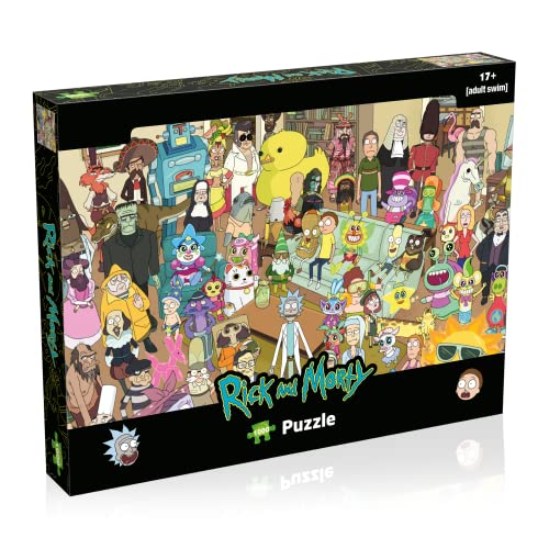 Winning Moves WM00396-ML1-6 39703 Rick and Morty Puzzles, Multicolor, 1000pzs von Winning Moves