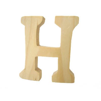 3D Holzbuchstabe H, 8cm extrastark [Spielzeug] von Rico Design