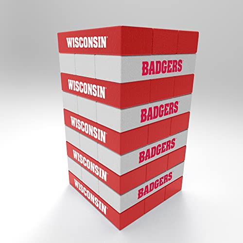 Rico Industries NCAA Wisconsin Badgers Mini Travel Team Tower Mini Team Travel Team Tower – Holz Stackem Spiel von Rico Industries