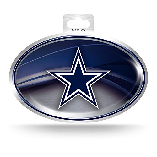 Rico Industries NFL Dallas Cowboys Metallic Team Logo Sticker, Teamfarbe, Einheitsgröße von Rico Industries