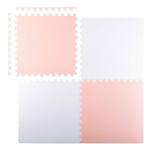 Ricokids Krabbelmatte Baby Puzzlematte Spielmatte Schaumstoffmatte rutschfest für Kinder 4 Teile 120 x 120 x 1 cm Weiß Rosa Ricokids Krabbelmatte Baby Puzzlematte Spielmatte Schaumstoffmatte rutschfest für Kinder 4 Teile 120 x 120 x 1 cm Weiß Rosa von Ricokids
