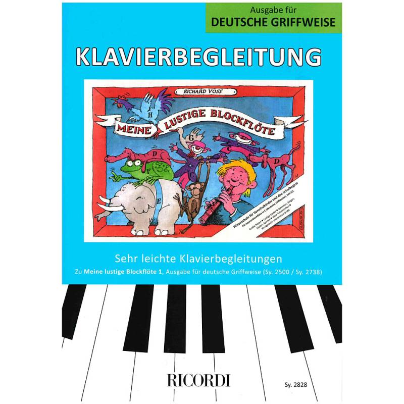 Ricordi Meine lustige Blockflöte Bd.1 Klavierbegleitung dt Lehrbuch von Ricordi