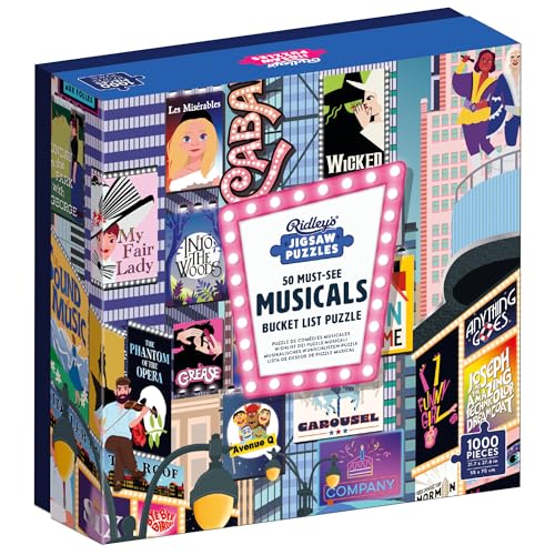 50 Must-See Musicals Bucket List Puzzle Box: 1000 Pieces von Ridley's