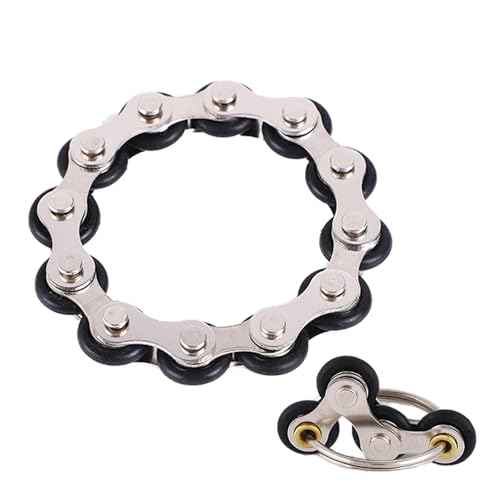 2 Stück Stressabbau Spielzeug,Unendlicher Flip Chain,Stressabbaukette Spielzeug,Stressabbau Kette Fahrradkette Anti Stress Spielzeug,Stressabbaukette zum Abbau von Spannungen für Kinder mit ADHS von Rienan