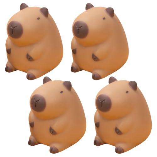 4 Stück Capybara Spielzeug Quetsch Spielzeug,Interessant Capybara Quetschspielzeug,Süßes Anti Stress Capybara Spielzeug,Geeignet für Kinder und Erwachsene Anti-Stress-Spielzeug von Rienan