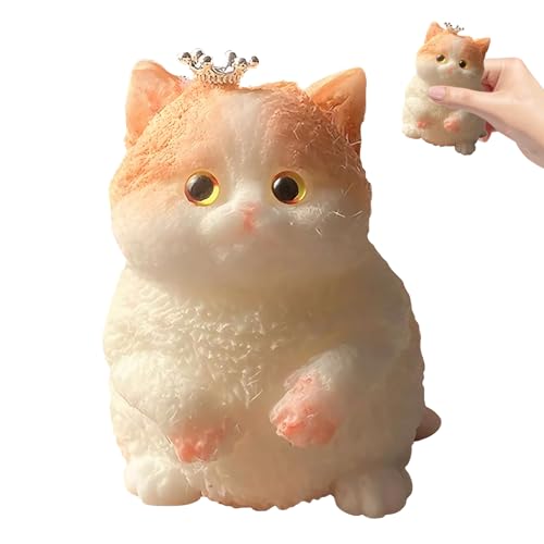 Cat Squeeze Toys,Süße Cat Squishies Squeeze Toys 10×12.5cm Squish Toys Cute Squeeze Spielzeug Katze Form,Squishy Cat Squishy Katze Geschenke,Sensorische Stimulation und Entspannung von Rienan