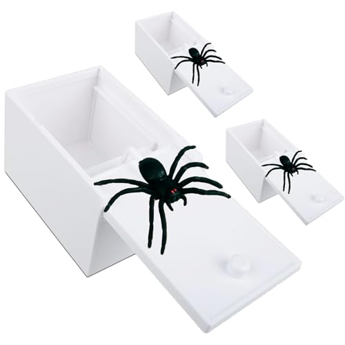 Rienan 3 Stück Spinne in Der Box,Spider Box Prank Box Spinnenbox Scherzartikel Spider Prank Box Spider Prank Toy Für Halloween Streich Für Kann Häufig Bei Verschiedenen Veranstaltungen von Rienan