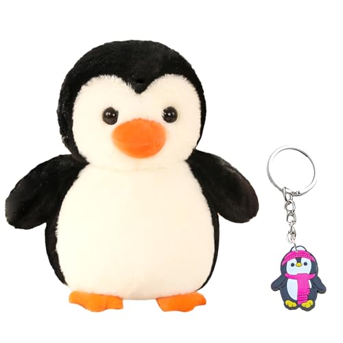 Rienan Kuscheltier Pinguin 22cm Pinguin Kuscheltier Pinguin Stofftier Pinguin Plüsch Spielzeug mit Schlüsselanhänger, für Freunde und Familie Geburtstagsgeschenk von Rienan