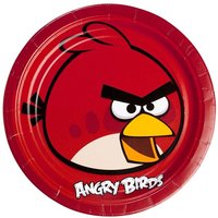 Angry Birds Partyteller im 8er Pack, 23cm, mit dem Hauptcharakter von Riethmüller