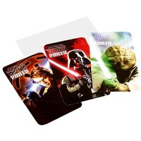 Star Wars Einladungskarten 6er Pack mit Umschlägen, jedes Motiv 2 Mal von Riethmüller