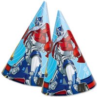 Transformers Partyhüte im 8er Pack, coole Papphütchen zur Mottoparty von Riethmüller