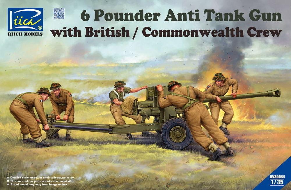 6 Pounder Anti Tank Gun with British Commonwealth Crew von Riich Models