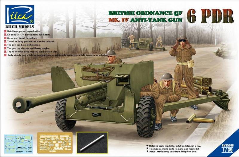 British Ordnance QF 6-Pdr. MK.IV Anti-tank Gun (w/Metal gun Barrel) von Riich Models