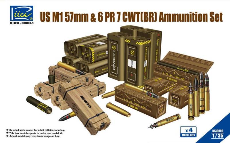 US M1 57mm & 6 PR 7 CWT(BR) Ammunition Set von Riich Models