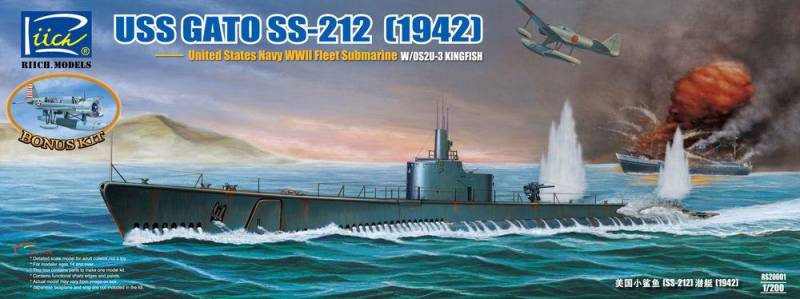 USS Gato SS-212 Fleet Submarine 1942 von Riich Models