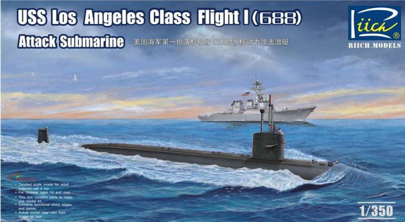 USS Los Angeles Class Flight I(688) Atta Attack Submarine von Riich Models