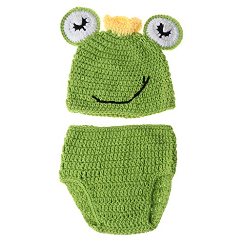 Riiichflowshop Babymütze Bodysuit Set Neugeborene Fotografie Requisiten Gestrickte Baumwolle Cartoon Overall Kleinkinder Foto Kleidung von Riiichflowshop