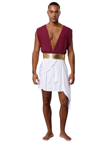 Riismen Griechischer Gott Kostüm Herren Halloween Tiefe V-Ausschnitt Kleid Retro Farbblock Kleid Ärmellos Antike Römerin Kostüm Cosplay Faschingskostüm Riismen Griechischer Gott Kostüm Herren Halloween Tiefe V-Ausschnitt Kleid Retro Farbblock Kleid Ärmellos Antike Römerin Kostüm Cosplay Faschingskostüm von Riismen