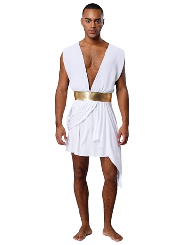 Riismen Griechischer Gott Kostüm Herren Halloween Tiefe V-Ausschnitt Kleid Retro Farbblock Kleid Ärmellos Antike Römerin Kostüm Cosplay Faschingskostüm Riismen Griechischer Gott Kostüm Herren Halloween Tiefe V-Ausschnitt Kleid Retro Farbblock Kleid Ärmellos Antike Römerin Kostüm Cosplay Faschingskostüm von Riismen